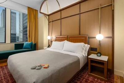 Guest room at Canopy by Hilton Chicago Central Loop