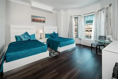 Guest room at The Congress Plaza Hotel