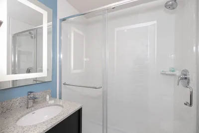 Guest room at The St. Clair Hotel
