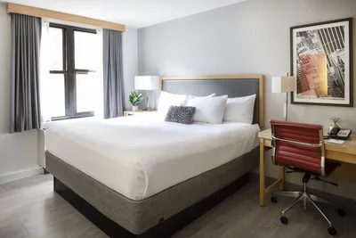 Guest room at The St. Clair Hotel