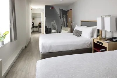 Guest room at The St. Clair Hotel