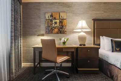 Guest room at The Whitehall Hotel