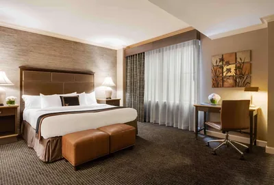 Guest room at The Whitehall Hotel
