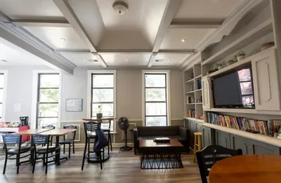 Lobby at Chicago Parthenon Hostel