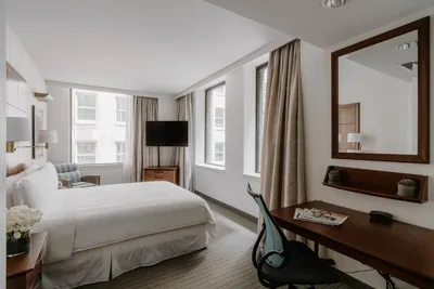 Guest room at Club Quarters Hotel, Central Loop