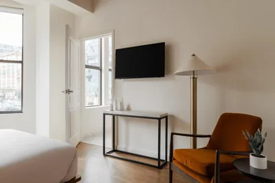 Guest room at FOUND Hotel Chicago River North