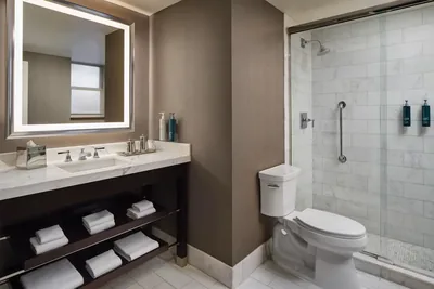 Guest room at Hilton Chicago