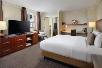 Guest room at Hilton Chicago