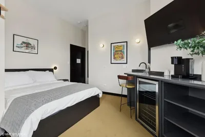Guest room at Logan Square SRO Hotel