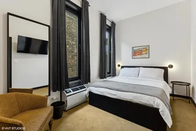 Guest room at Logan Square SRO Hotel