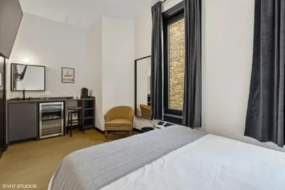 Guest room at Logan Square SRO Hotel