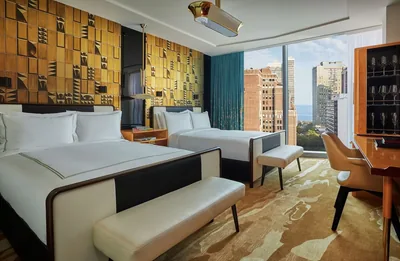 Guest room at Viceroy Chicago