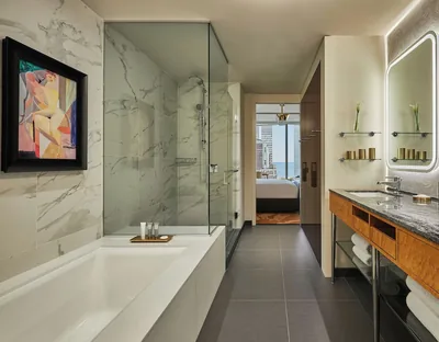 Guest room at Viceroy Chicago